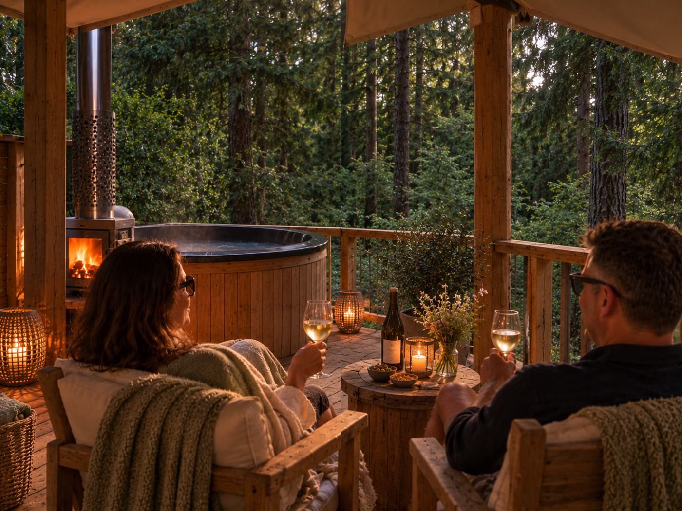 An evening on your own veranda.